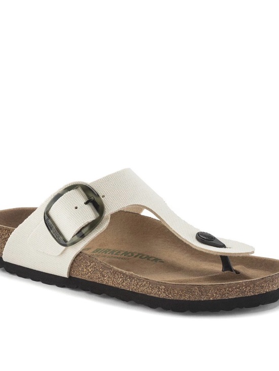 Birkenstock Shoes - Birkenstock White Gizeh Thong Sandal with Buckle